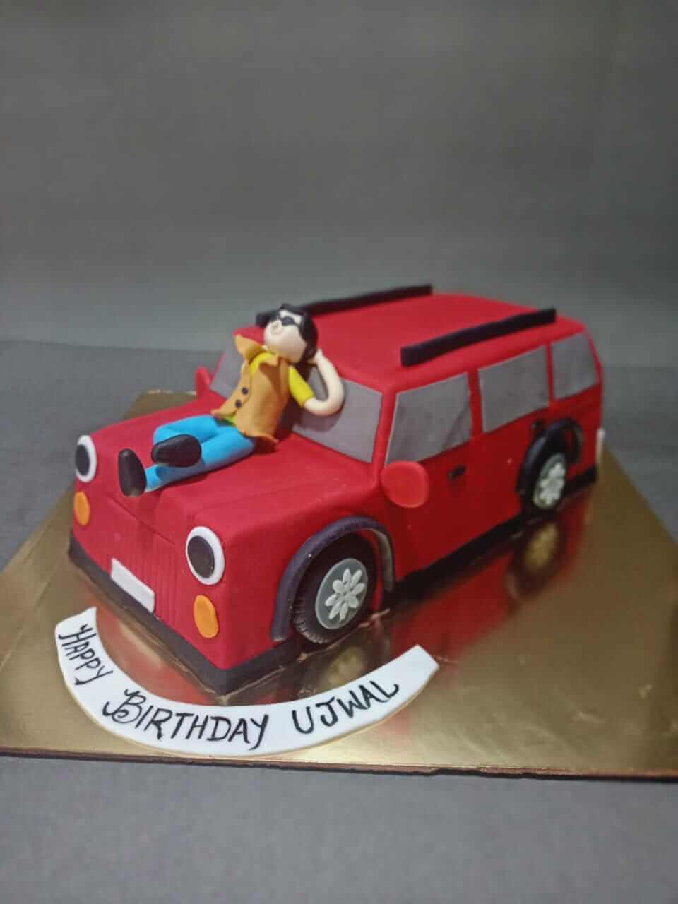 Online egg-less Audi Car Theme cake free delivery in Delhi & Noida