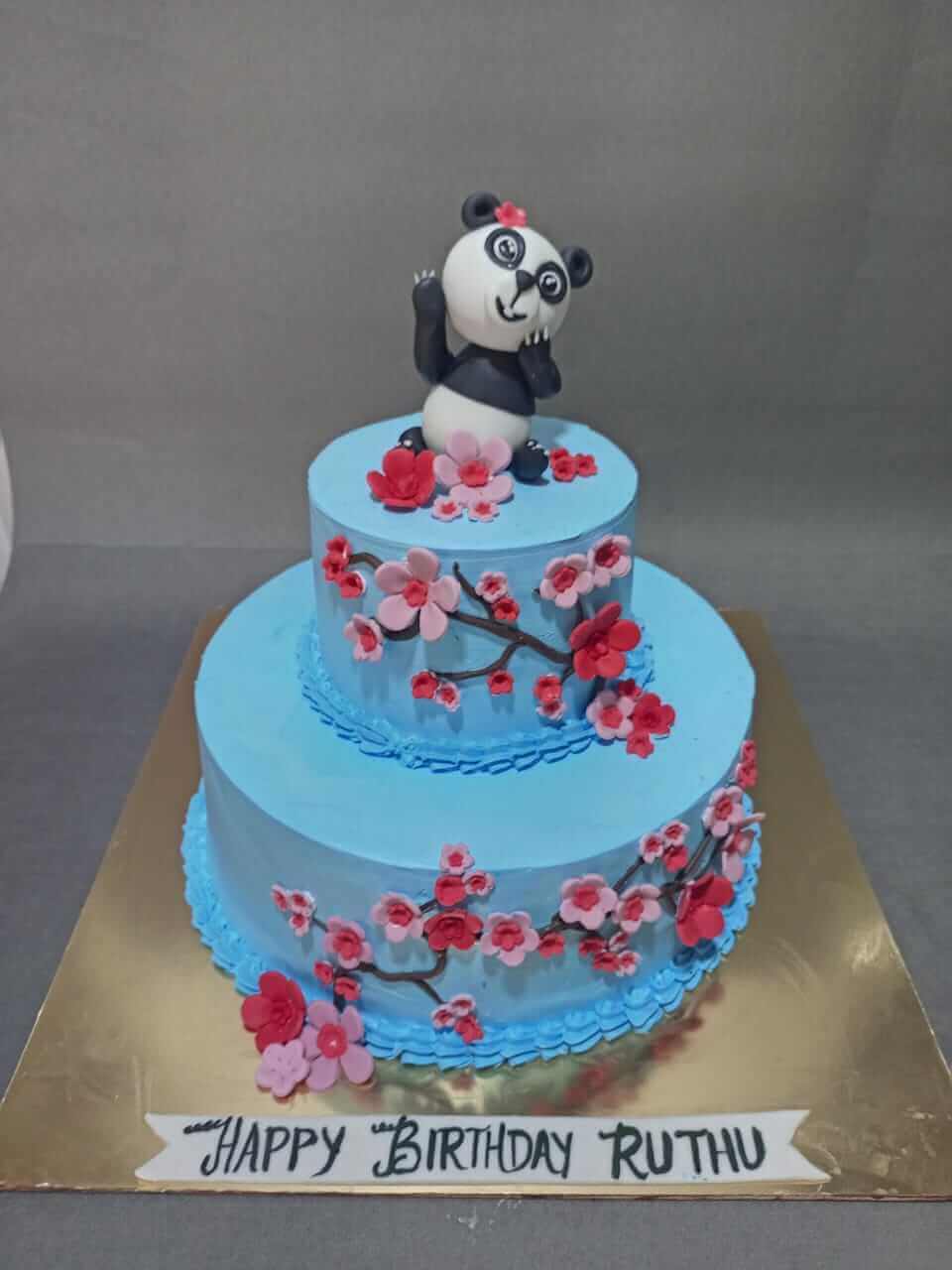 Buy Cute Panda Face Designer Cake Online in Delhi NCR : Fondant Cake Studio