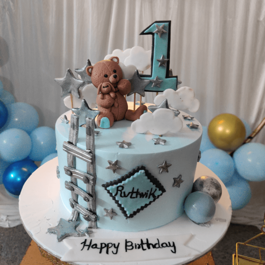 Amazon.com: Baby Bear Cake Topper Boy for Birthday Baby Shower Baby Boy  Blue 38pcs/set : Toys & Games